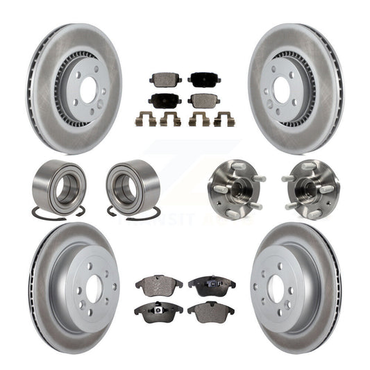 Bearing Coat Brake Rotor Pad Shoe Front Rear Kit (10Pc) For 08-11 Land Rover LR2