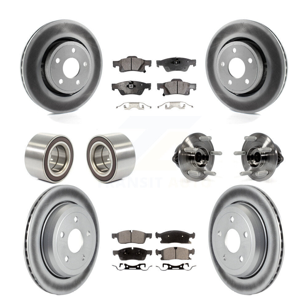 Hub Bearing Coat Brake Rotor Pads Shoe Front Rear Kit For Jeep Grand Cherokee WK