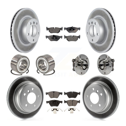 Hub Bearing Coated Brake Rotor Pad Shoe Front Rear Kit (10Pc) For BMW 328i Wagon