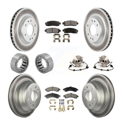 Hub Bearing Coat Brake Rotor Pads Shoe Front Rear Kit (10Pc) For GMC Envoy Buick
