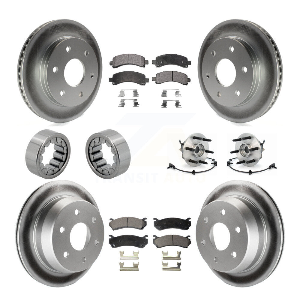 Hub Bearings Assembly Coated Disc Brake Rotors And Pads Shoes Front Rear Kit For