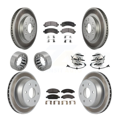 Hub Bearing Coated Brake Rotor Pad Shoe Front Rear Kit (10Pc) For Chevrolet 1500