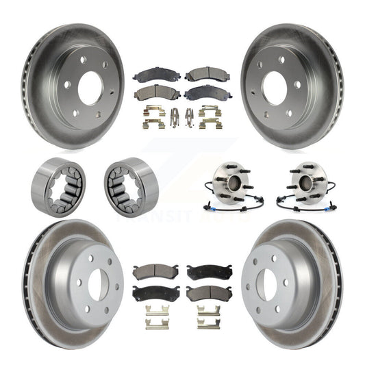 Hub Bearing Coated Brake Rotor Pad Shoe Front Rear Kit (10Pc) For Chevrolet 1500