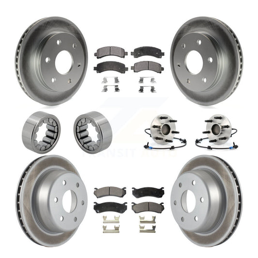Hub Bearing Coated Brake Rotor Pad Shoe Front Rear Kit (10Pc) For Chevrolet 1500