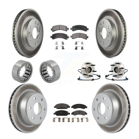 Hub Bearing Coated Brake Rotor Pad Shoe Front Rear Kit (10Pc) For Chevrolet 1500