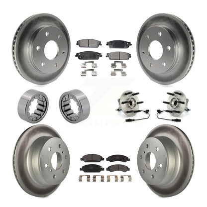 Hub Bearing Coat Brake Rotor Pads Shoe Front Rear Kit (10Pc) For GMC Sierra 1500