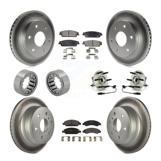 Hub Bearing Coat Brake Rotor Pads Shoe Front Rear Kit (10Pc) For GMC Sierra 1500