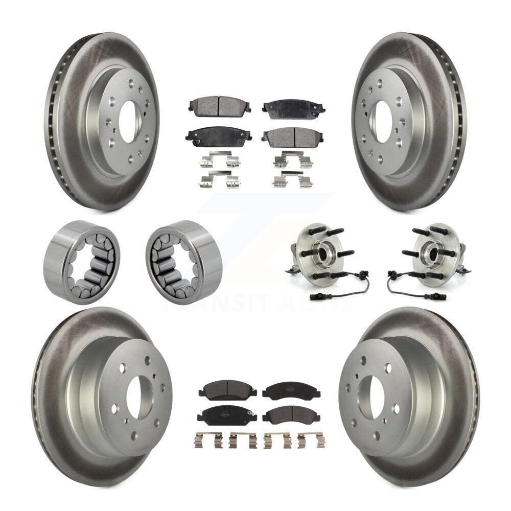 Hub Bearing Coat Brake Rotor Pad Shoe Front Rear Kit (10Pc) For Chevrolet GMC XL