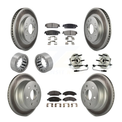 Hub Bearing Coat Brake Rotor Pad Shoe Front Rear Kit (10Pc) For Chevrolet GMC XL