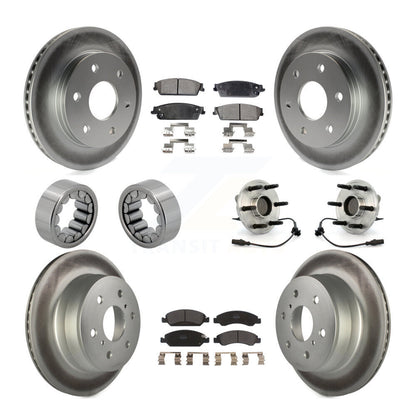 Hub Bearing Coat Brake Rotor Pads Shoe Front Rear Kit (10Pc) For GMC Sierra 1500