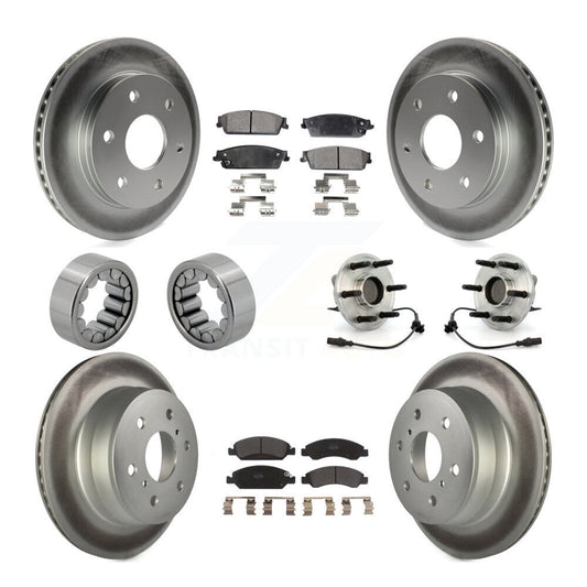 Hub Bearing Coat Brake Rotor Pads Shoe Front Rear Kit (10Pc) For GMC Sierra 1500
