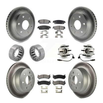 Hub Bearings Assembly Coated Disc Brake Rotors And Pads Shoes Front Rear Kit For