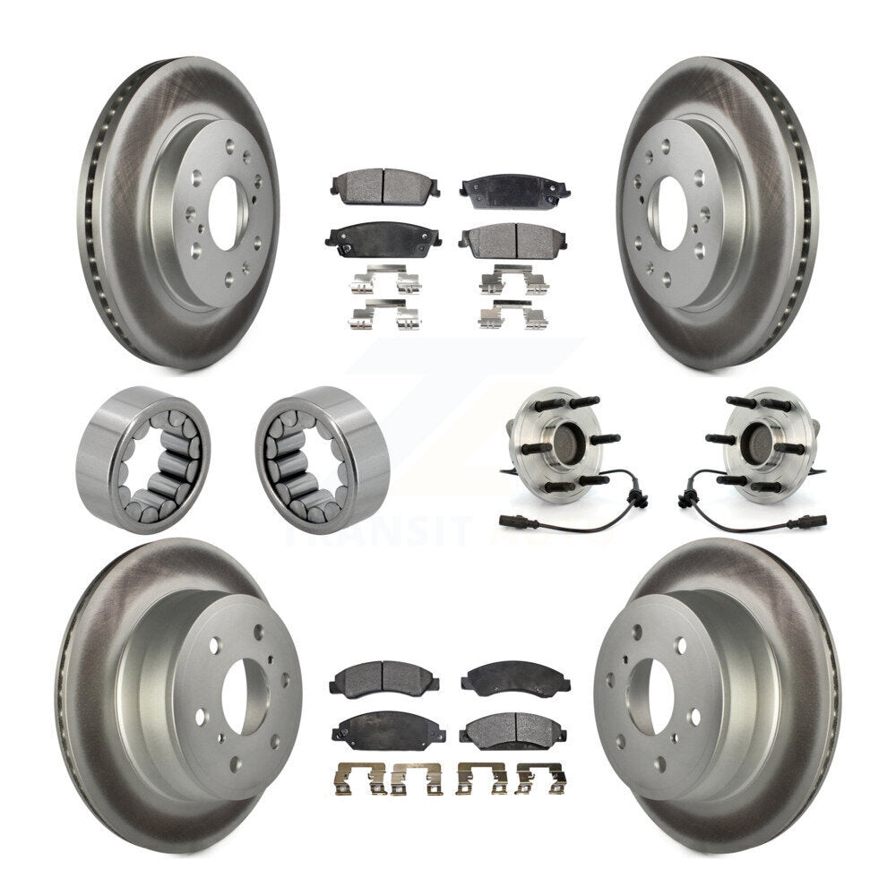 Hub Bearing Coat Brake Rotor Pad Shoe Front Rear Kit (10Pc) For Chevrolet GMC XL