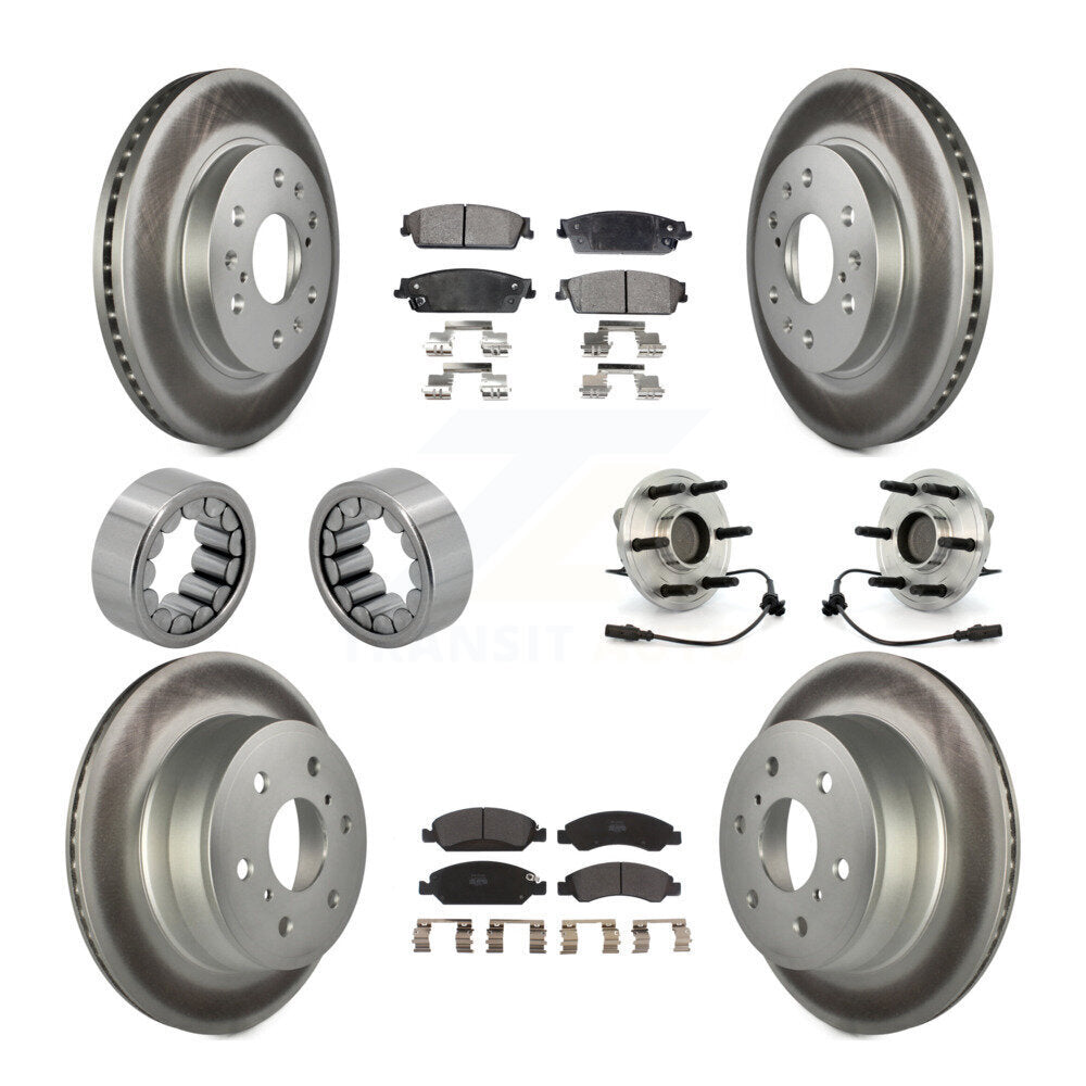 Hub Bearing Coat Brake Rotor Pad Shoe Front Rear Kit (10Pc) For Chevrolet GMC XL