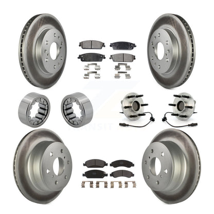 Hub Bearing Coat Brake Rotor Pad Shoe Front Rear Kit (10Pc) For Chevrolet GMC XL
