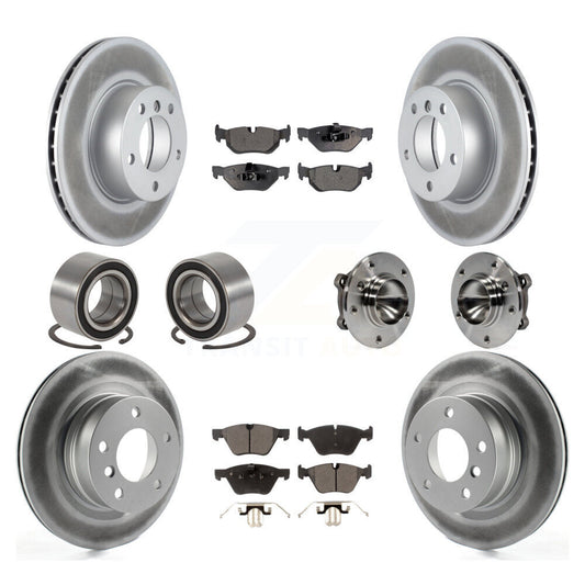 Hub Bearing Coated Brake Rotor Pad Shoe Front Rear Kit (10Pc) For 08-13 BMW 128i
