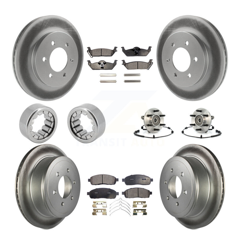 Hub Bearing Coat Brake Rotor Pads Shoe Front Rear Kit (10Pc) For Lincoln Mark LT