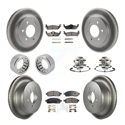 Hub Bearing Coat Brake Rotor Pads Shoe Front Rear Kit (10Pc) For Lincoln Mark LT