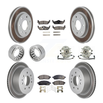 Hub Bearing Coat Brake Rotor Pads Shoe Front Rear Kit (10Pc) For Lincoln Mark LT