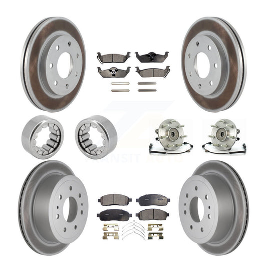Hub Bearing Coat Brake Rotor Pads Shoe Front Rear Kit (10Pc) For Lincoln Mark LT