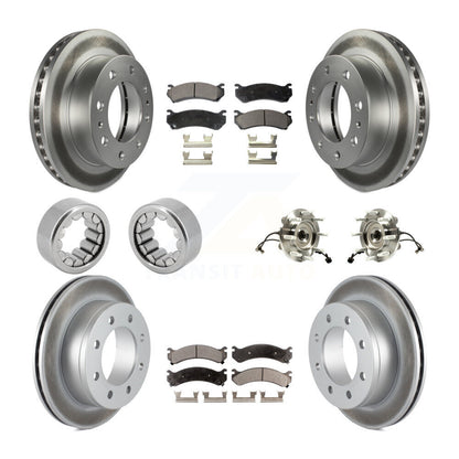 Hub Bearing Coated Brake Rotor Pad Shoe Front Rear Kit (10Pc) For Chevrolet 2500