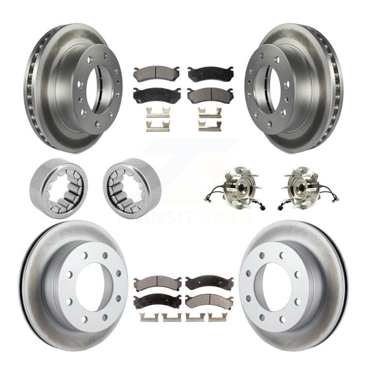 Hub Bearing Coat Brake Rotor Pad Shoe Front Rear Kit (10Pc) For GMC Chevrolet HD