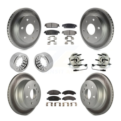 Hub Bearing Coat Brake Rotor Pads Shoe Front Rear Kit (10Pc) For GMC Sierra 1500