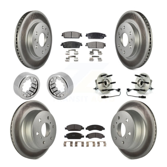 Hub Bearing Coated Brake Rotor Pad Shoe Front Rear Kit (10Pc) For Chevrolet 1500