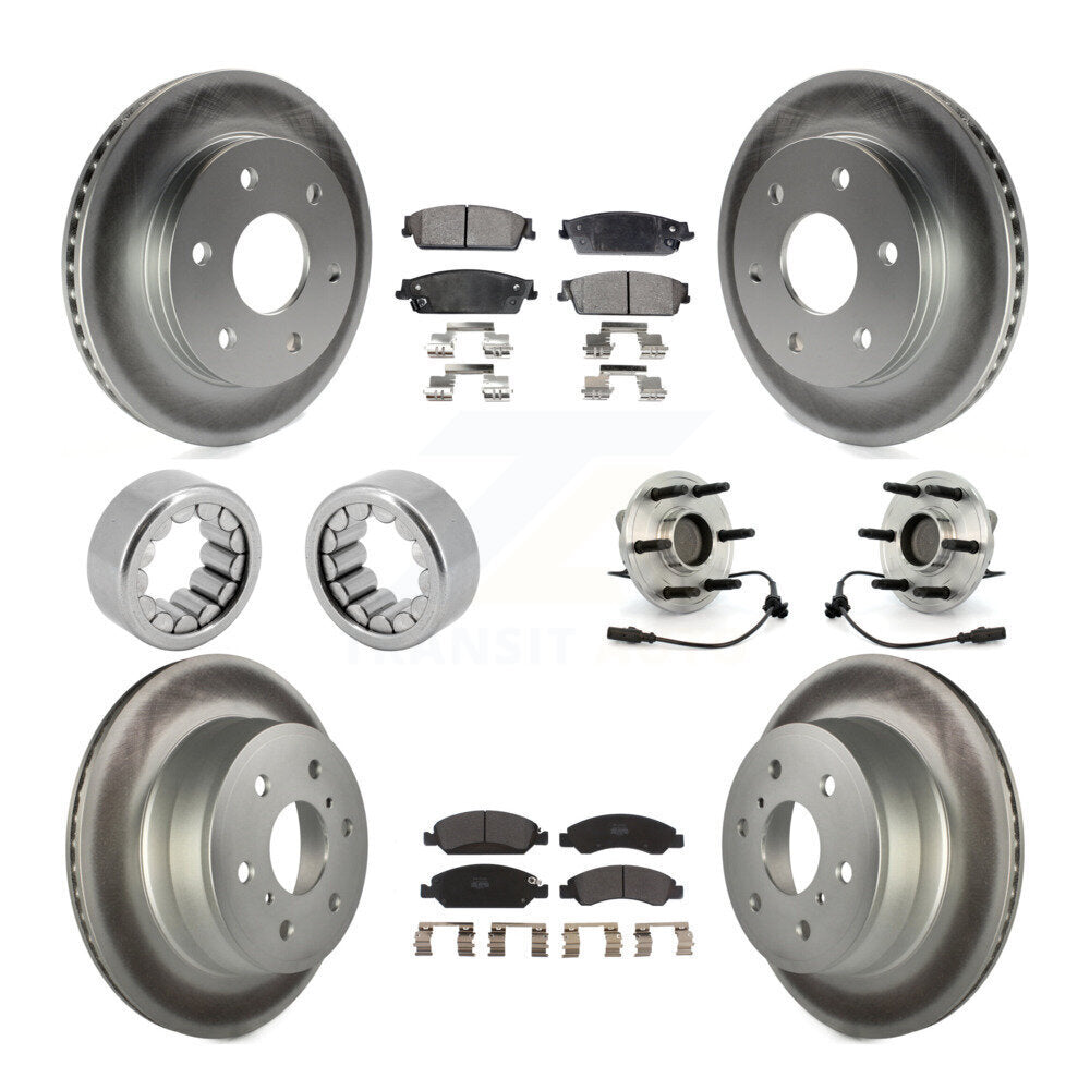 Hub Bearing Coat Brake Rotor Pads Shoe Front Rear Kit (10Pc) For GMC Sierra 1500