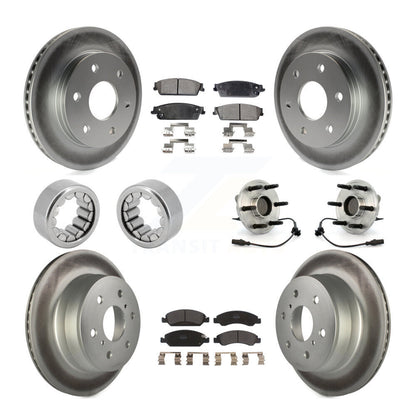 Hub Bearing Coat Brake Rotor Pads Shoe Front Rear Kit (10Pc) For GMC Sierra 1500