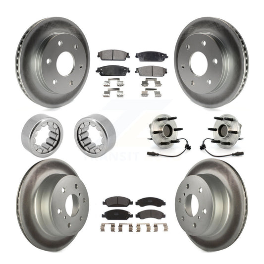 Hub Bearing Coat Brake Rotor Pads Shoe Front Rear Kit (10Pc) For GMC Sierra 1500
