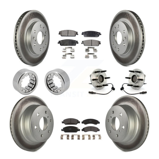 Hub Bearing Coated Brake Rotor Pad Shoe Front Rear Kit (10Pc) For Chevrolet 1500