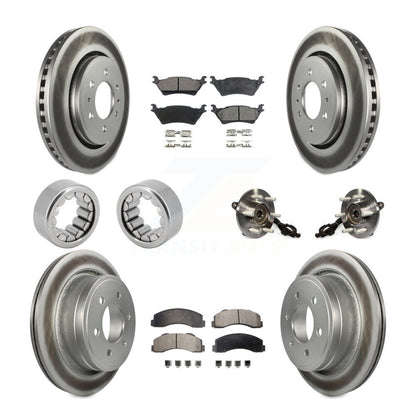Hub Bearing Coated Brake Rotor And Pad Shoe Front Rear Kit (10Pc) For Ford F-150