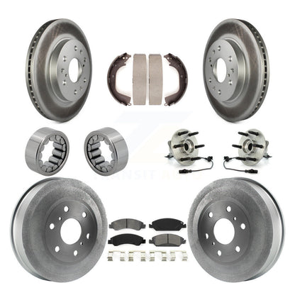 Hub Bearing Coat Brake Rotor Pads Shoe Front Rear Kit (10Pc) For GMC Sierra 1500