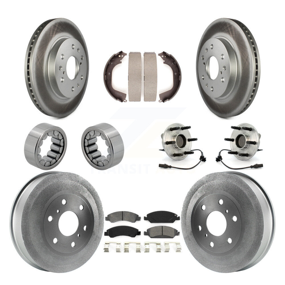 Hub Bearing Coat Brake Rotor Pads Shoe Front Rear Kit (10Pc) For GMC Sierra 1500
