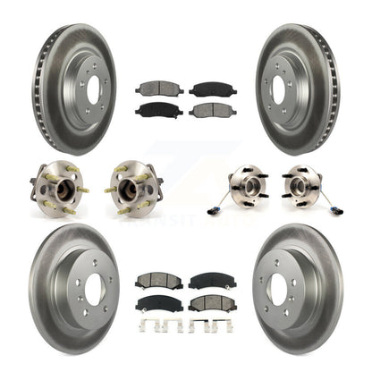 Hub Bearing Coated Brake Rotor Pads Front Rear Kit (10Pc) For Buick Lucerne 4.6L
