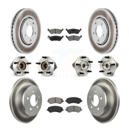 Hub Bearing Coat Brake Rotor Pad Front Rear Kit (10Pc) For Dodge Caravan Grand &