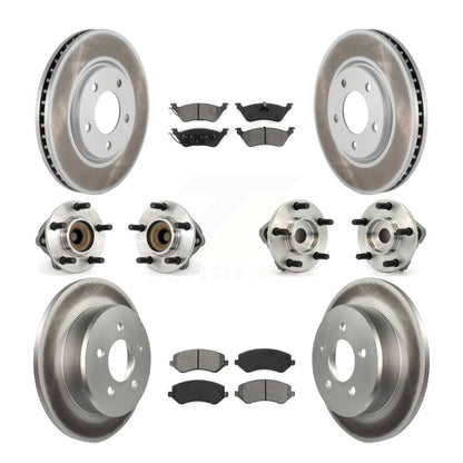 Bearing Coated Brake Rotor And Pad Front Rear Kit (10Pc) For Dodge Grand Caravan