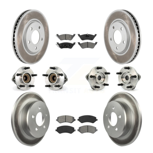 Bearing Coated Brake Rotor And Pad Front Rear Kit (10Pc) For Dodge Grand Caravan
