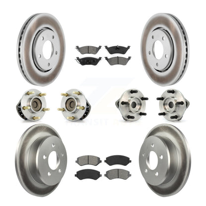Bearing Coat Brake Rotor Pads Front Rear Kit (10Pc) For Dodge Caravan Grand Town
