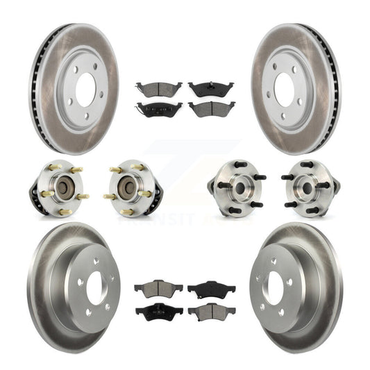 Bearing Coat Brake Rotor Pads Front Rear Kit (10Pc) For Dodge Grand Caravan Town