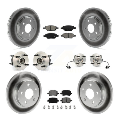 Hub Bearing Coated Disc Brake Rotor And Pad Front Rear Kit (10Pc) For Saturn Ion