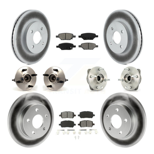 Hub Bearing Coated Disc Brake Rotor And Pad Front Rear Kit (10Pc) For Pontiac G5