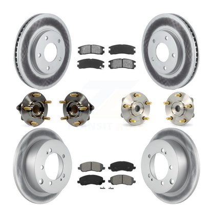 Hub Bearing Coated Brake Rotor Pads Front Rear Kit (10Pc) For Mitsubishi Eclipse