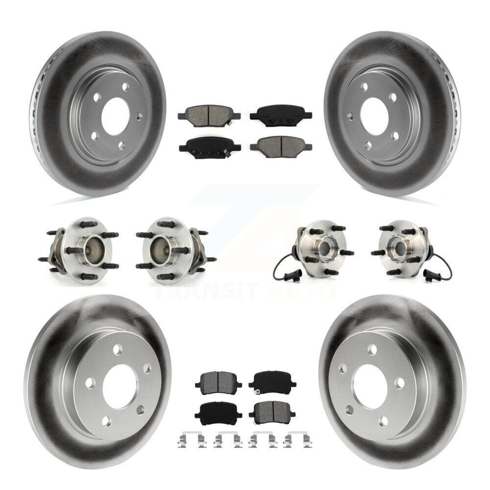 Hub Bearing Coat Brake Rotor Pads Front Rear Kit (10Pc) For Chevrolet Malibu HHR