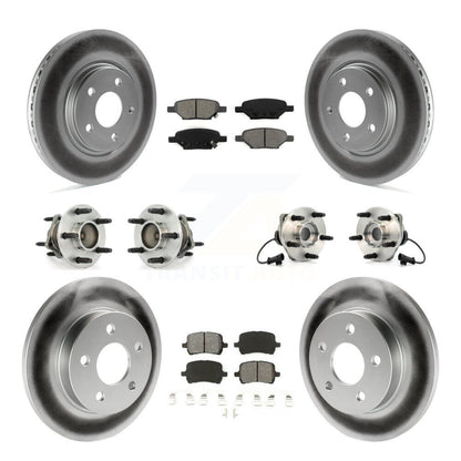 Hub Bearing Coated Brake Rotor Pad Front Rear Kit (10Pc) For Chevrolet Malibu G6