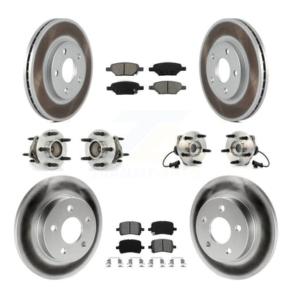 Hub Bearing Coated Brake Rotor & Pads Front Rear Kit (10Pc) For Chevrolet Malibu