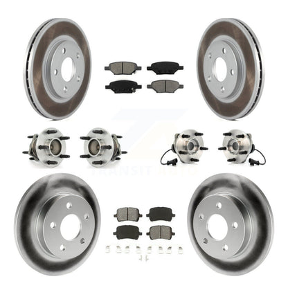 Hub Bearing Coated Brake Rotor Pad Front Rear Kit (10Pc) For Chevrolet Malibu G6