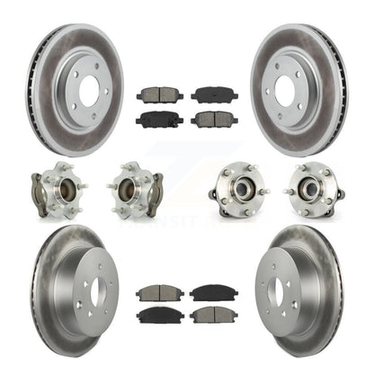 Hub Bearing Coated Brake Rotor Pads Front Rear Kit (10Pc) For 04-09 Nissan Quest