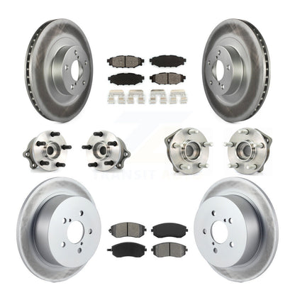 Hub Bearing Coat Brake Rotor Pad Front Rear Kit (10Pc) For Subaru Outback Legacy
